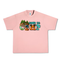 Salmon born to camp with guitar Urban Heavy Tee - AdoDesignShop