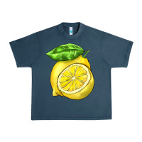 Midnight Navy lemon Urban Heavy Tee - BarkalooDesign