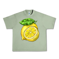 Oil Green lemon Urban Heavy Tee - BarkalooDesign