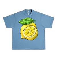 Pebble Blue lemon Urban Heavy Tee - BarkalooDesign
