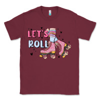 Burgundy let's roll Classic Tee - MaliasSmallBusiness