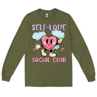 Army Green self love social club Long Sleeve Tee - MaliasSmallBusiness