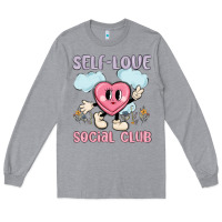 Heather Grey self love social club Long Sleeve Tee - MaliasSmallBusiness