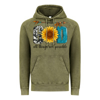 Vintage Olive with god all things are possible Vintage Hoodie - Artiststas