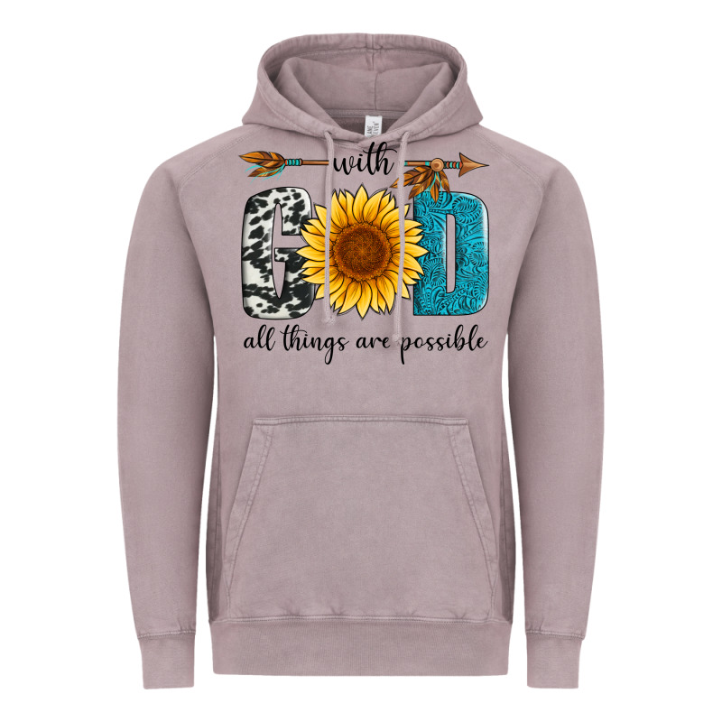 With God All Things Are Possible Vintage Hoodie by Artiststas | Teevron