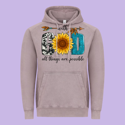 With God All Things Are Possible Vintage Hoodie Designed By Artiststas