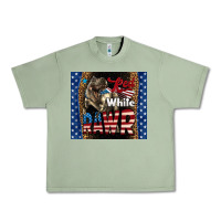 Oil Green Red White Rawr Dinosaur T-Rex Urban Heavy Tee - LillyAllenDesigns