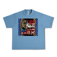 Pebble Blue Red White Rawr Dinosaur T-Rex Urban Heavy Tee - LillyAllenDesigns