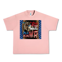 Salmon Red White Rawr Dinosaur T-Rex Urban Heavy Tee - LillyAllenDesigns