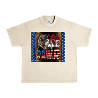 Sandshell Red White Rawr Dinosaur T-Rex Urban Heavy Tee - LillyAllenDesigns