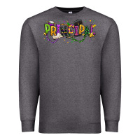 Charcoal Heather mardi gras principal Premium Sweatshirt - texasbilliewilder