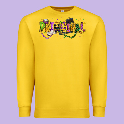 Mardi Gras Principal Premium Sweatshirt Designed By Texasbilliewilder