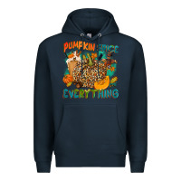 Navy Pumpkin spice everything Premium Hoodie - NancyCooperArtShop