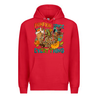 Red Pumpkin spice everything Premium Hoodie - NancyCooperArtShop