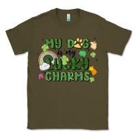 Army Green my dog is my lucky charms Classic Tee - MaliasSmallBusiness