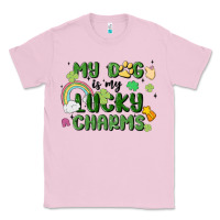 Bubblegum Pink my dog is my lucky charms Classic Tee - MaliasSmallBusiness