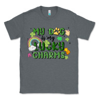 Charcoal Heather my dog is my lucky charms Classic Tee - MaliasSmallBusiness