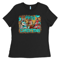 Black merry christmas Ladies Tee - JahusDesignShop