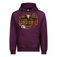Mauve Wine simmer down cowboy olivia Urban Hoodie - OliviaCreatesArt