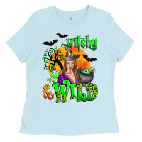 Baby Blue witchy and wild Ladies Tee - Zillion Design Studio