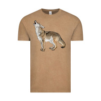 Vintage Coffee Howling Coyote Vintage Tee - LillyAllenDesigns