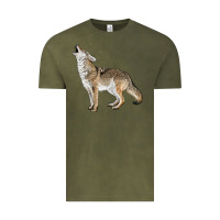 Vintage Olive Howling Coyote Vintage Tee - LillyAllenDesigns