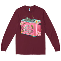 Burgundy let s get this bread malia Long Sleeve Tee - MaliasSmallBusiness
