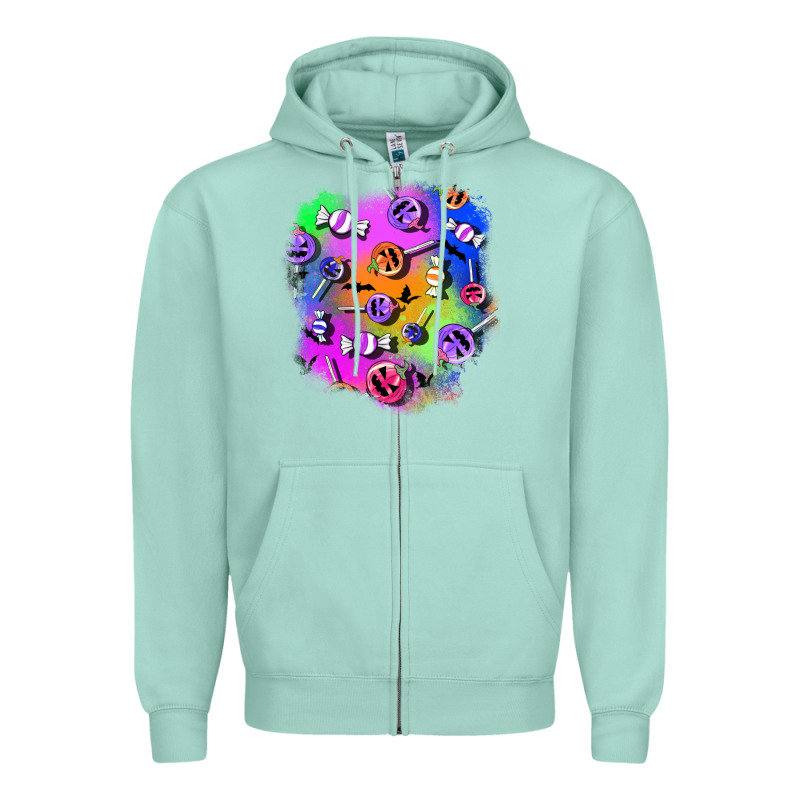 Halloween Candy Patches 1 Zipper Hoodie by BundleAndBundleShop | Teevron