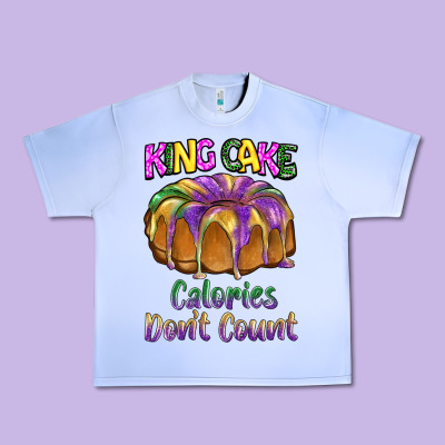 Mardi Gras King Cage Calories Don't Count Urban Heavy Tee Designed By Barkaloodesign