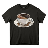Asphalt coffee  americano Heavy Core Tee - BarkalooDesign