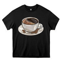 Black coffee  americano Heavy Core Tee - BarkalooDesign