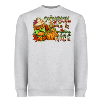 Heather Grey Pumpkin spice everything nice Heavyweight Sweatshirt - NancyCooperArtShop