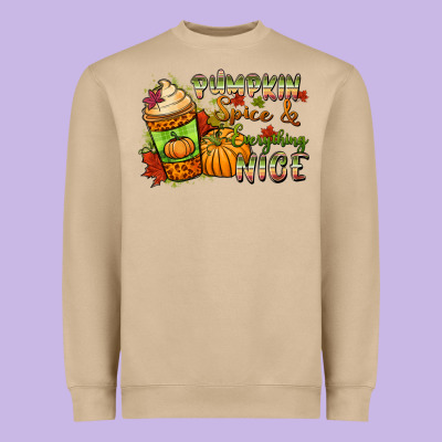 Pumpkin Spice Everything Nice Heavyweight Sweatshirt Designed By Nancycooperartshop