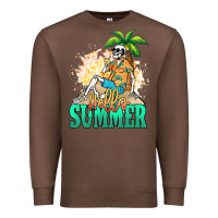 Chestnut Hello summer skeleton Premium Sweatshirt - NancyCooperArtShop