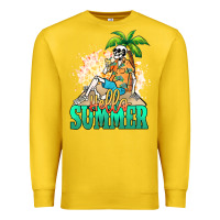 Lemon Hello summer skeleton Premium Sweatshirt - NancyCooperArtShop