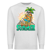Oatmeal Heather Hello summer skeleton Premium Sweatshirt - NancyCooperArtShop