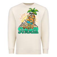 Sandshell Hello summer skeleton Premium Sweatshirt - NancyCooperArtShop