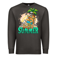 Smoke Hello summer skeleton Premium Sweatshirt - NancyCooperArtShop
