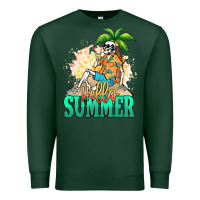 Sports Green Hello summer skeleton Premium Sweatshirt - NancyCooperArtShop