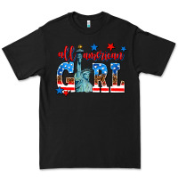 Black all american girl Premium Tee - AdoDesignShop