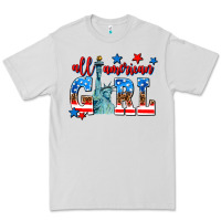 Dove Grey all american girl Premium Tee - AdoDesignShop