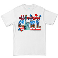 White all american girl Premium Tee - AdoDesignShop