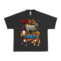 Pigment Black red white moo farm animals 4th of july Urban Heavy Tee - LillyAllenDesigns