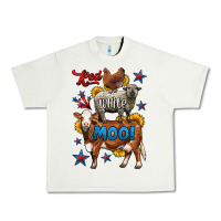 Pistachio red white moo farm animals 4th of july Urban Heavy Tee - LillyAllenDesigns