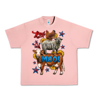 Salmon red white moo farm animals 4th of july Urban Heavy Tee - LillyAllenDesigns