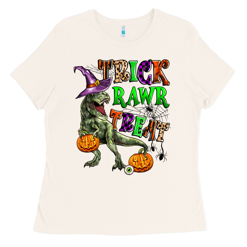 Trick Rawr Treat Ladies Tee by Zillion Design Studio | Teevron