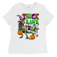 White trick rawr treat Ladies Tee - Zillion Design Studio