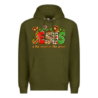 Army Green jesus is the reason for the season Premium Hoodie - texasbilliewilder