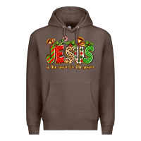 Coffee jesus is the reason for the season Premium Hoodie - texasbilliewilder
