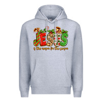 Heather Grey jesus is the reason for the season Premium Hoodie - texasbilliewilder